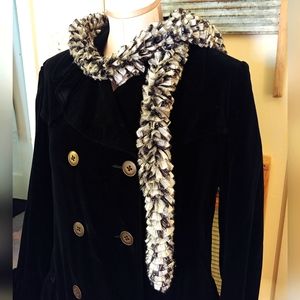 Scarf Black and White Accessories Neck Wrap Formal Scarf